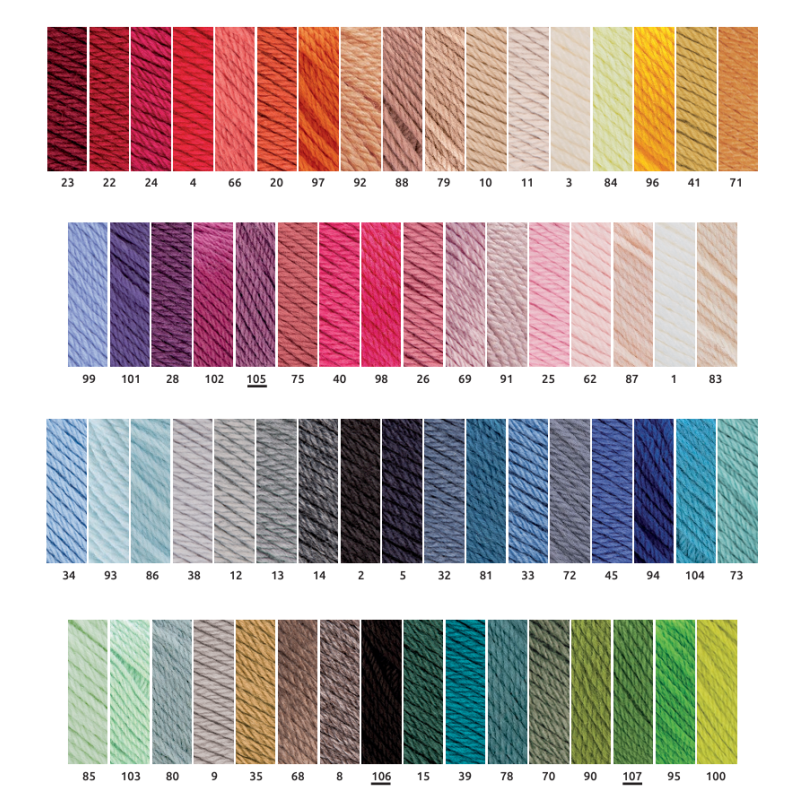 LANA MERINO ARAN 52% Merino Superwash - 48% Acrílico 100 g