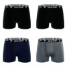 PACK 4 BOXER HOMBRE ALGODÓN CLA/2 BLACK X2 GREY BLUE PIERRE CARDIN