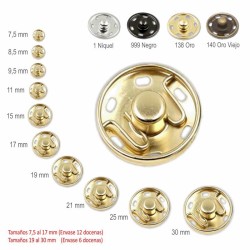 BROCHE PRESIÓN LATÓN 6 UDS.